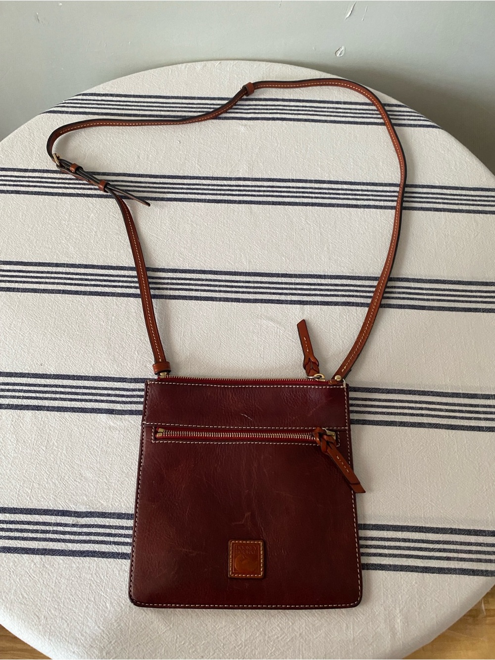 Dooney & Bourke Burgundy Leather Crossbody Messenger Bag